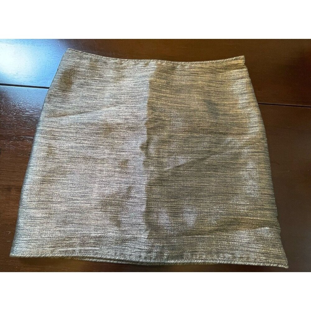 Burberry Women's Zip Closure Mini Skirt Shimmer Gray Size 6 Y2K 2000s *Has Pulls